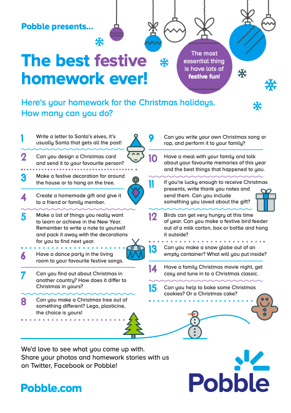 how to do holiday homework